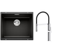 Conjunto fregadero de granito Blanco Subline 500-U 525995, grifo de cocina Oltens Borga 35207100