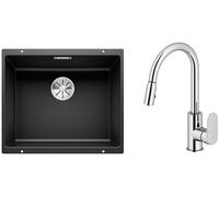 Conjunto fregadero de granito Blanco Subline 500-U 525995, grifo de cocina Oltens Lista 35202100