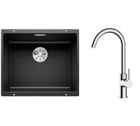 Conjunto fregadero de granito Blanco Subline 500-U 525995, grifo de cocina Oltens Skafta 35206100