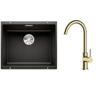 Conjunto fregadero de granito Blanco Subline 500-U 525995, grifo de cocina Oltens Skafta 35206800