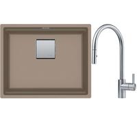 Conjunto fregadero de granito Franke Kanon 125.0529.602, grifo de cocina Franke Eos 115.0590.045