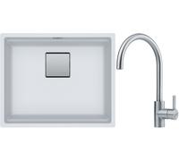 Conjunto fregadero de granito Franke Kanon 125.0529.604, grifo de cocina Franke Eos 115.0590.044