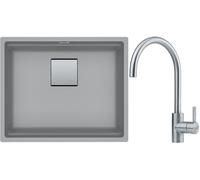 Conjunto fregadero de granito Franke Kanon 125.0529.605, grifo de cocina Franke Eos 115.0590.044