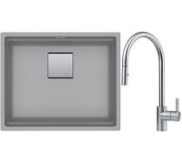 Conjunto fregadero de granito Franke Kanon 125.0529.605, grifo de cocina Franke Eos 115.0590.045