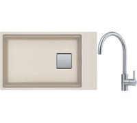 Conjunto fregadero de granito Franke Kanon 125.0529.609, grifo de cocina Franke Eos 115.0590.044