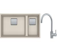 Conjunto fregadero de granito Franke Kanon 125.0529.858, grifo de cocina Franke Eos 115.0590.044