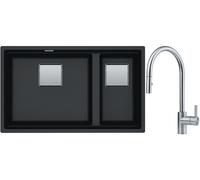 Conjunto fregadero de granito Franke Kanon 125.0529.871, grifo de cocina Franke Eos 115.0590.045