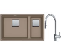 Conjunto fregadero de granito Franke Kanon 125.0529.872, grifo de cocina Franke Eos 115.0590.045