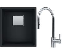 Conjunto fregadero de granito Franke Kanon 125.0634.798, grifo de cocina Franke Eos 115.0590.045