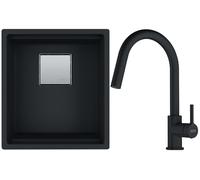 Conjunto fregadero de granito Franke Kanon 125.0634.798, grifo de cocina Franke Lina 115.0626.053