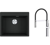 Conjunto fregadero de granito Franke Maris 114.0661.699, grifo de cocina Oltens Borga 35207100