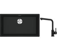 Conjunto fregadero de granito Franke Maris 125.0686.637, grifo de cocina Franke Lina 115.0712.435