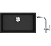 Conjunto fregadero de granito Franke Maris 125.0686.638, grifo de cocina Franke Atlas 115.0521.439