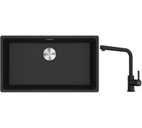 Conjunto fregadero de granito Franke Maris 125.0686.638, grifo de cocina Franke Lina 115.0712.435