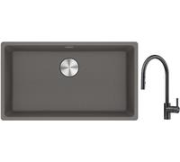 Conjunto fregadero de granito Franke Maris 125.0686.639, grifo de cocina Franke Eos 115.0613.671