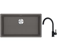 Conjunto fregadero de granito Franke Maris 125.0686.639, grifo de cocina Franke Lina 115.0626.020