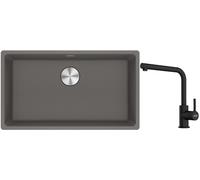 Conjunto fregadero de granito Franke Maris 125.0686.639, grifo de cocina Franke Lina 115.0712.435