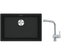 Conjunto fregadero de granito Franke Maris 125.0686.715, grifo de cocina Franke Atlas 115.0521.439
