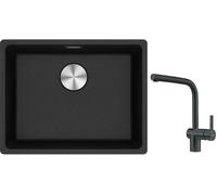 Conjunto fregadero de granito Franke Maris 125.0686.716, grifo de cocina Franke Atlas 115.0550.427