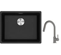 Conjunto fregadero de granito Franke Maris 125.0686.716, grifo de cocina Franke Lina 115.0626.057
