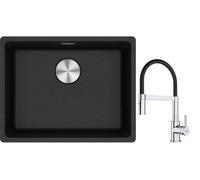 Conjunto fregadero de granito Franke Maris 125.0686.716, grifo de cocina Franke Lina 115.0626.085