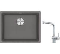 Conjunto fregadero de granito Franke Maris 125.0686.717, grifo de cocina Franke Atlas 115.0521.439