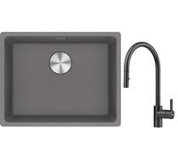 Conjunto fregadero de granito Franke Maris 125.0686.717, grifo de cocina Franke Eos 115.0613.671