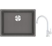 Conjunto fregadero de granito Franke Maris 125.0686.717, grifo de cocina Franke Lina 115.0626.024