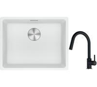 Conjunto fregadero de granito Franke Maris 125.0686.719, grifo de cocina Franke Lina 115.0626.055