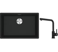 Conjunto fregadero de granito Franke Maris 125.0686.723, grifo de cocina Franke Lina 115.0712.435