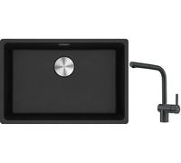 Conjunto fregadero de granito Franke Maris 125.0686.724, grifo de cocina Franke Atlas 115.0550.427