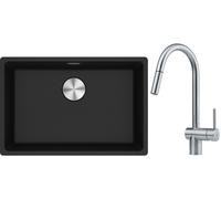 Conjunto fregadero de granito Franke Maris 125.0686.724, grifo de cocina Franke Atlas 115.0590.047