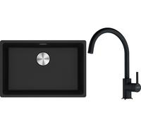 Conjunto fregadero de granito Franke Maris 125.0686.724, grifo de cocina Franke Lina 115.0626.020