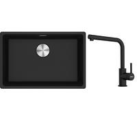 Conjunto fregadero de granito Franke Maris 125.0686.724, grifo de cocina Franke Lina 115.0712.435