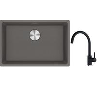 Conjunto fregadero de granito Franke Maris 125.0686.725, grifo de cocina Franke Lina 115.0626.020