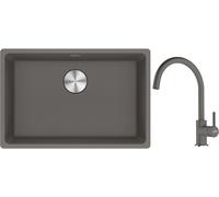 Conjunto fregadero de granito Franke Maris 125.0686.725, grifo de cocina Franke Lina 115.0626.022