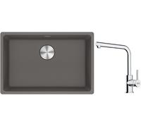 Conjunto fregadero de granito Franke Maris 125.0686.725, grifo de cocina Franke Lina 115.0712.420