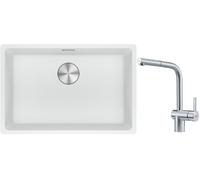 Conjunto fregadero de granito Franke Maris 125.0686.727, grifo de cocina Franke Atlas 115.0521.439