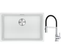 Conjunto fregadero de granito Franke Maris 125.0686.727, grifo de cocina Franke Lina 115.0626.085