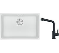 Conjunto fregadero de granito Franke Maris 125.0686.727, grifo de cocina Franke Urban 115.0627.523