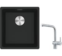 Conjunto fregadero de granito Franke Maris 125.0687.248, grifo de cocina Franke Atlas 115.0521.439