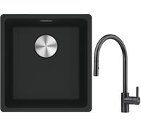 Conjunto fregadero de granito Franke Maris 125.0687.248, grifo de cocina Franke Eos 115.0613.671