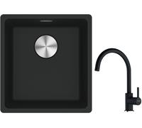 Conjunto fregadero de granito Franke Maris 125.0687.248, grifo de cocina Franke Lina 115.0626.020