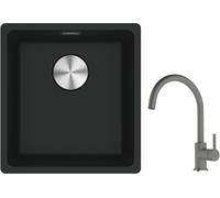 Conjunto fregadero de granito Franke Maris 125.0687.248, grifo de cocina Franke Lina 115.0626.022