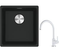 Conjunto fregadero de granito Franke Maris 125.0687.248, grifo de cocina Franke Lina 115.0626.024