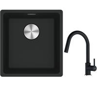 Conjunto fregadero de granito Franke Maris 125.0687.248, grifo de cocina Franke Lina 115.0626.055