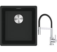 Conjunto fregadero de granito Franke Maris 125.0687.248, grifo de cocina Franke Lina 115.0626.085