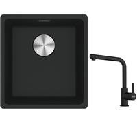 Conjunto fregadero de granito Franke Maris 125.0687.248, grifo de cocina Franke Lina 115.0712.435