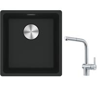 Conjunto fregadero de granito Franke Maris 125.0687.249, grifo de cocina Franke Atlas 115.0521.439