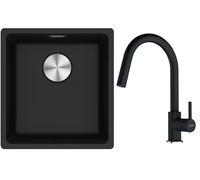 Conjunto fregadero de granito Franke Maris 125.0687.249, grifo de cocina Franke Lina 115.0626.055